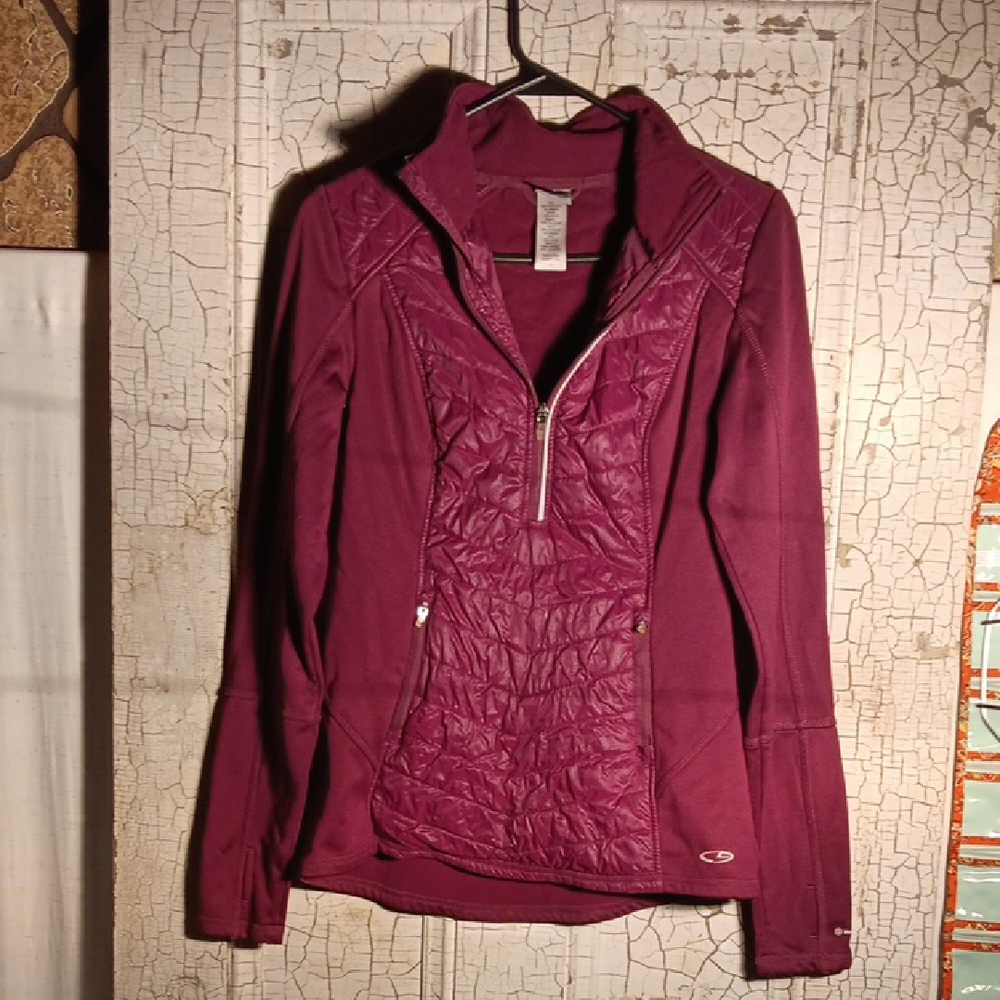 Quilted Champion Purple Half-Zip Pullover